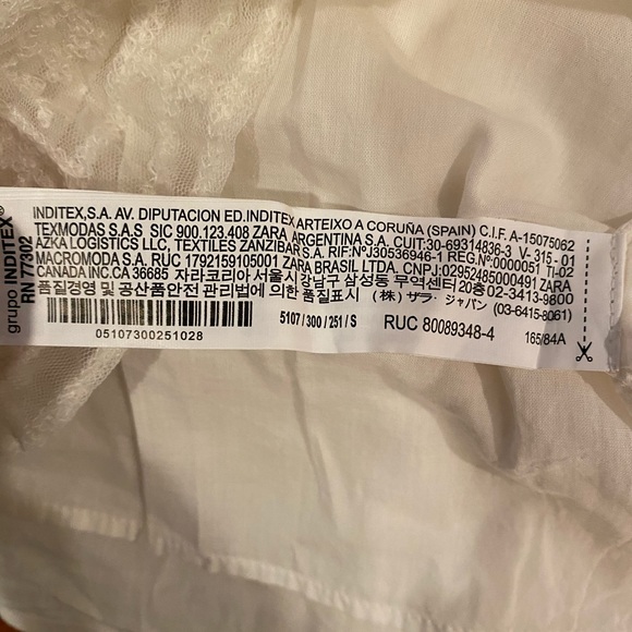 NWT ZARA EMBROIDERED TIERED DRESS SMALL - Picture 6 of 6